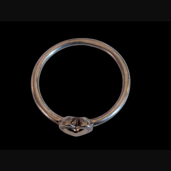 Pandora 14k S925 Sterling Silver Size 54 Golden Heart Two Tone Ring - Picture 9 of 16